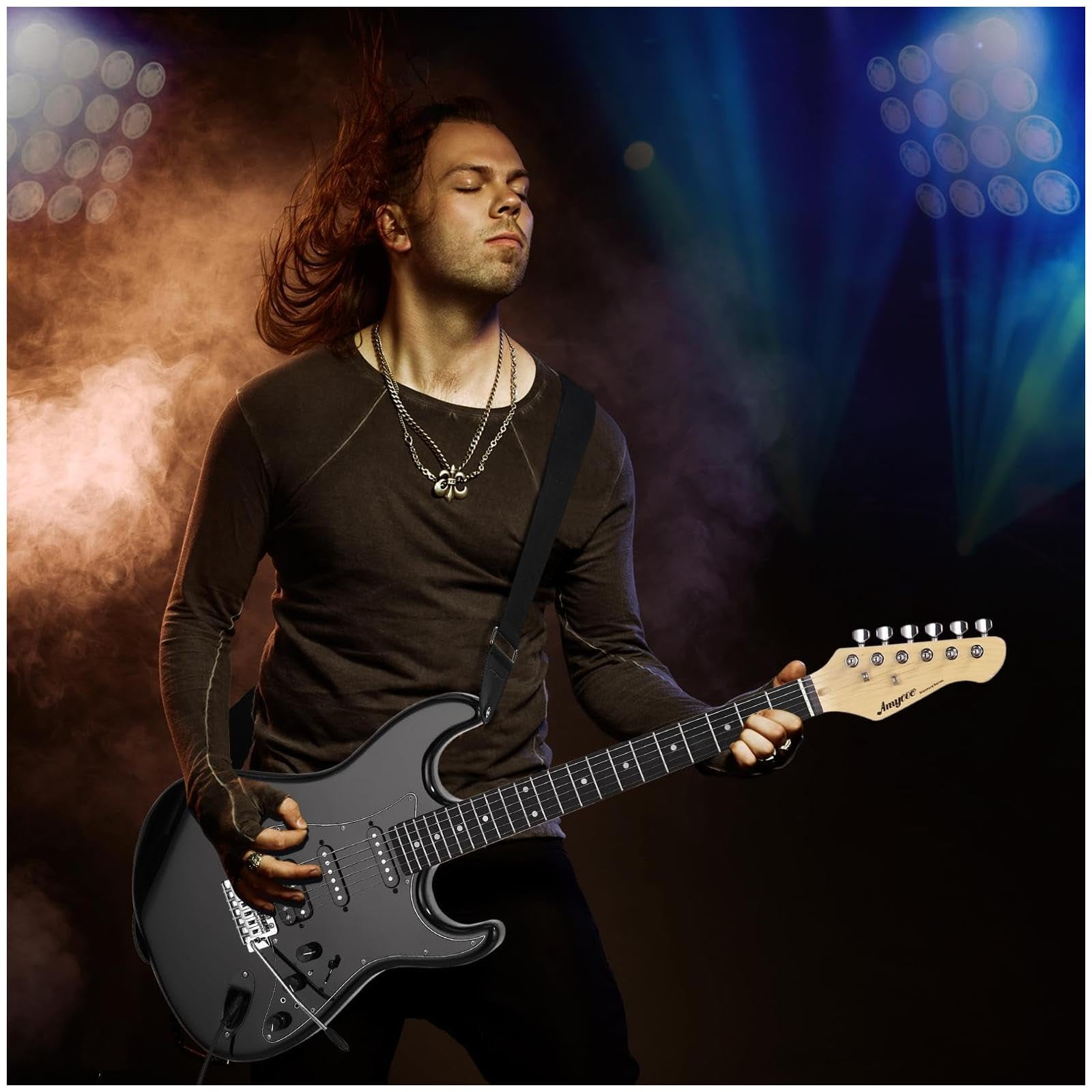 Huloretions 39in Full Size Electric Guitar Kit with Case and