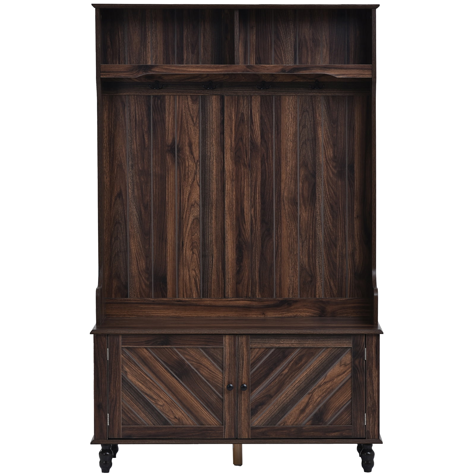 Huloretions 40 Inch Hall Tree With Storage Bench Entryway Bench With ...