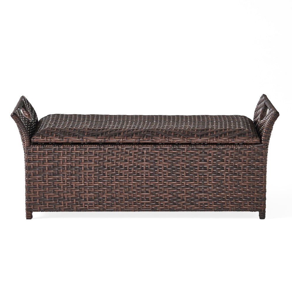 Huloretions 42 Inch Storage Bench,Storage Ottoman Bench,Rattan Storage ...