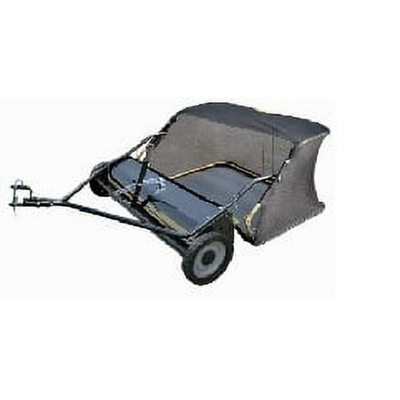 Huloretions 42 Inch Tow Behind Lawn Sweeper,Heavy Duty Leaf & Grass Collector with Dumping Rope Design,Large Pull Behind Lawn Sweeper,Adjustable Sweeping Height for Picking Up Debris & Grass