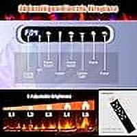 Huloretions 72" Electric Fireplace Wall Mounted, Electric Fireplace Heater WiFi Remote Control, Adjustable Color Changing Flames, Ultra-Thin Linear Electric Fireplace, Fireplace Heater with Timer, Tou