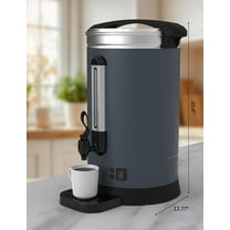 Huloretions 80 Cups Coffee Urn,12L/3.2 Gallon Double Wall Commerical Coffee Maker for Buffet Catering Wedding Gathering,Large Capacity Hot Coffee Dispenser,Stainless Steel Hot Water Urn