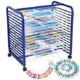 thumbnail image 1 of Huloretions Art Drying Rack with 4 Lockable Wheels,Art Storage Rack With 16 Removable Shelves,Art Organizer 18" D x 26" W x 26" H For Art Studio Artwork Craft Room Desktop, 1 of 7
