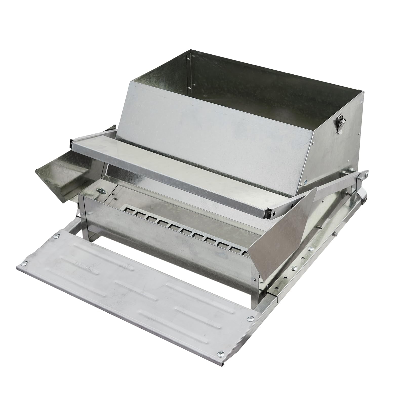 Huloretions Automatic Chicken Treadle Feeder,25 LB Galvanized Steel ...
