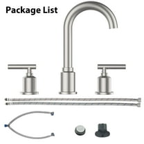 Huloretions Bathroom Faucet,8-Inch 3-Hole Sink Fauce,Bathroom Sink Faucet Brushed Nickel Widespread Bathroom Sink Faucet with Stainless Steel Pop-up Drain