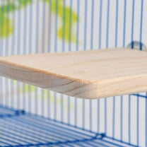 Huloretions Bird Perch Platform Stand, Bird Standing Platform, Wood Playground Cage Accessories for Small Anminals, Chinchilla Hamster Springboard, 5"x3.5"