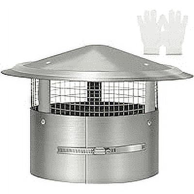 Huloretions Chimney Cap,6"x6"Chimney Cover,Chimney Rain Caps,Fireplace Chimney Cap with Screen,Stove Pipe,Galvanized Steel Fireplace Exhaust Cap,Adjustable Roof Cap