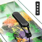 Huloretions Clip On Aquarium Light, Clip Fish Tank Light , Fish Tank Light with Adjust Brightness and14 Colors Mode, USB Moving Lamp for Open Terrarium