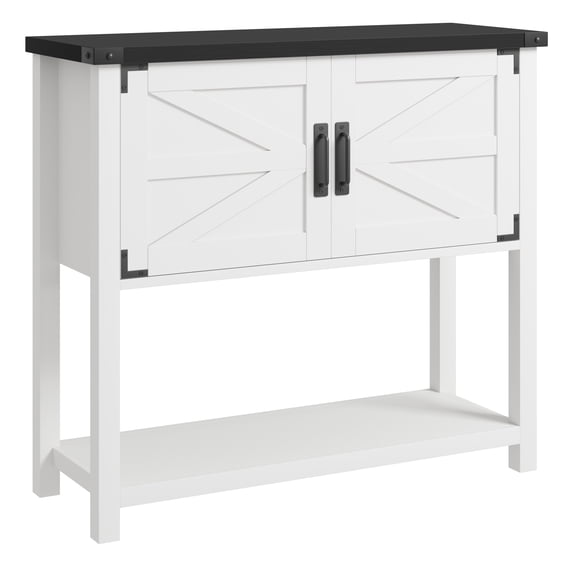 Huloretions Console Sofa Table With Storage,Farmhouse Entryway Table With 2-Door Cabinet,Coffee Bar Cabinet Coffee Bar Table Buffet Sideboard For Living Room