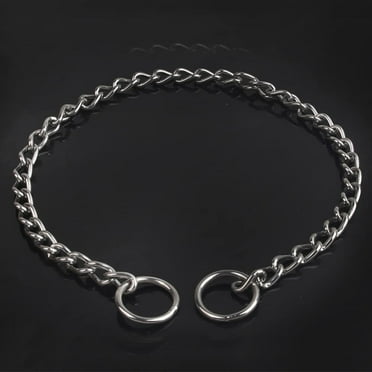Huloretions Dog Chain P Chain Slip Collar, Heavy Stainless Steel Dog Training Choke Collar for Training Walking, Adjustable Weather Proof Necklace for Small Medium Large Dogs