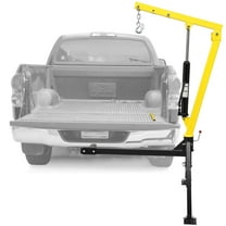 Huloretions Electric Trailer Dolly,1100 lb Electric Pickup Truck Crane with 12V Electric Winch,Folding Truck-Mounted Crane,Adjustable Height & Arm Length,Truck-Mounted Crane Hoist with Remote Control