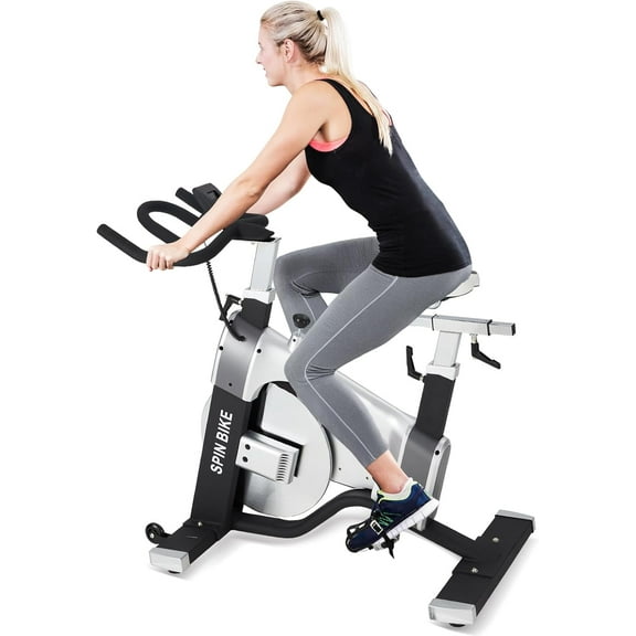 Huloretions Exercise Bike for home, Indoor Cycling Bike Stationary, Quiet Magnetic Workout Bike with Comfortable Seat Cushion, 330LB Capacity, Digital Display for Home Gym