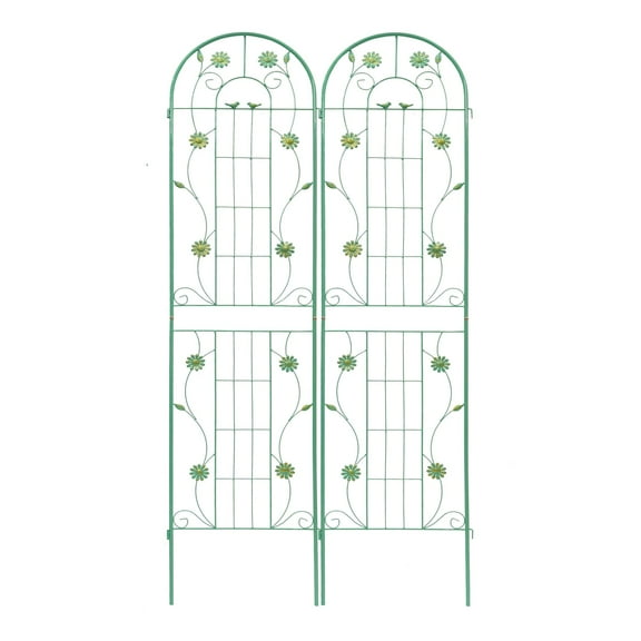 Huloretions Garden Trellis,Metal Garden Arch Trellis for Climbing Plants,Tall Metal Plant Support Trellis Archway for Climbing Vine Vegetable Fruit Flower Outdoor Yard Lawn Garden