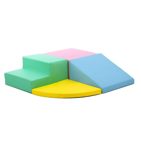 Huloretions Kids Climbing Toys,Soft Climbing Indoor Set,Foam Climbing Blocks for Toddlers,Climbing Crawling and Sliding Activity Play Set,Soft Play Equipment Foam Blocks Climber,4PCS