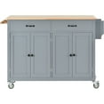 Huloretions Kitchen Island With Adjustable Shelves,Kitchen Storage