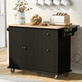 Huloretions Kitchen Island With Drop Leaf,Rolling Kitchen Cart on
