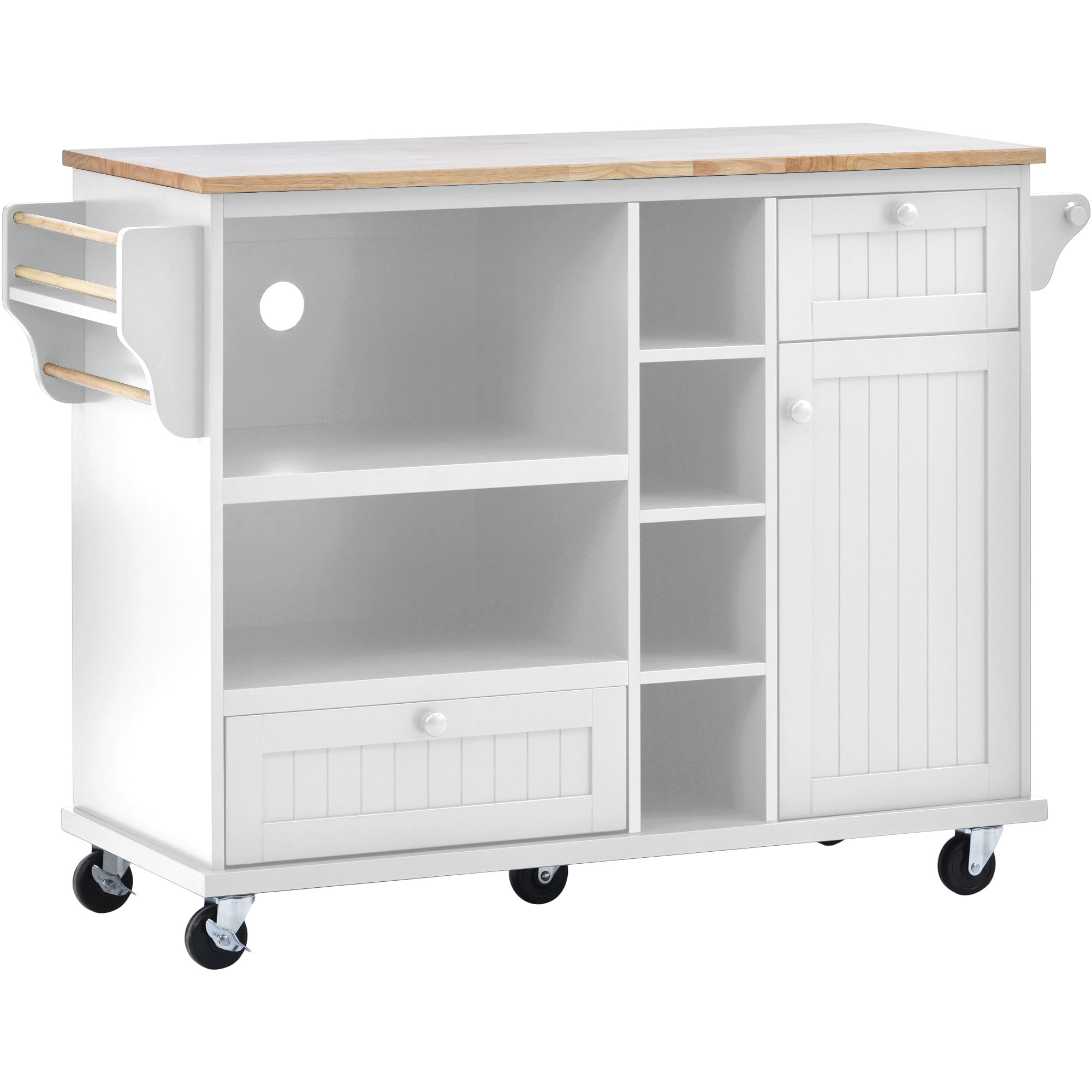 Huloretions Kitchen Island With Locking Wheels,Kitchen Storage Island