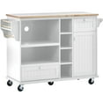 Huloretions Kitchen Island With Locking Wheels,Kitchen Storage Island