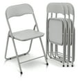 thumbnail image 1 of Huloretions Metal Folding Chair,Indoor Outdoor Portable Stackable Commercial Seat with Cushion,Event Portable Metal Folding Chairs,Non-Slip Feet Pads Stackable Chairs,2/4 Pack, 1 of 7