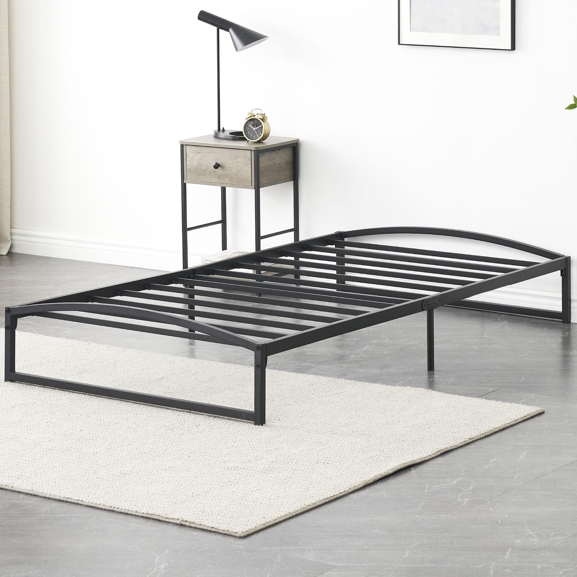 Huloretions Metal Platform Bed Frame, Mattress Foundation, Heavy Duty