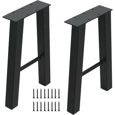 Huloretions Metal Table Legs 16 Inch,Table Legs Replacement urable Steel Construction, Heavy Duty Square Tube Desk Legs Furniture Legs for Coffee Table, Heavy Duty Sturdy Leg,Dining Table Set of 2