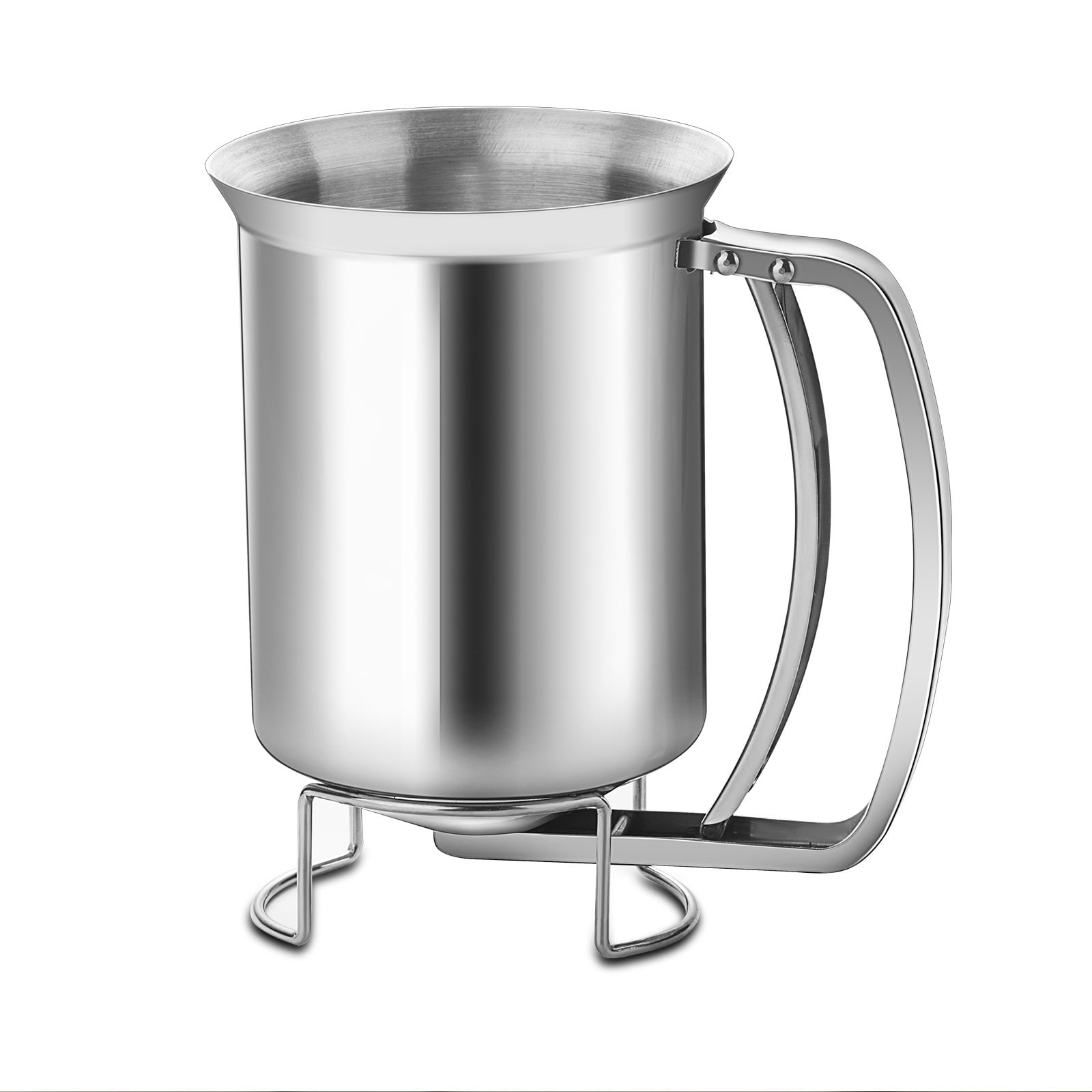 Huloretions Pancake Batter Dispenser Handheld Stainless Steel Funnel