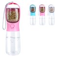 thumbnail image 1 of Huloretions Portable Dog Water Bottle, 2-in-1 Travel Water Bottle with Food Container, Dog Water Dispenser for Outdoor Walking Hiking Travel, 1 of 8