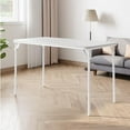 thumbnail image 1 of Huloretions Portable Folding Table,Indoor Outdoor Folding Dining Table,Rectangle Card Table With Sturdy Metal Frame,PU Leather Upholstered Foldable Table For Dining Room Office Camping, 1 of 5