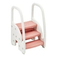 thumbnail image 1 of Huloretions Potty Training Seat,Toddler Step Stool with Handles Sides,Plastic Kids 3 Step Stool,Lightweight Non-Slip,Standing Stool Learning Helper For Bathroom Sink,Kitchen Counter, 1 of 8