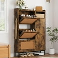 thumbnail image 1 of Huloretions Rattan Shoe Storage Cabinet with 3 Flip Drawers,Modern Shoe Rack Storage Cabinet,Freestanding Organizer with Adjustable Shelves,Narrow Shoe Rack Cabinet for Entryway Hallway Bedroom, 1 of 9