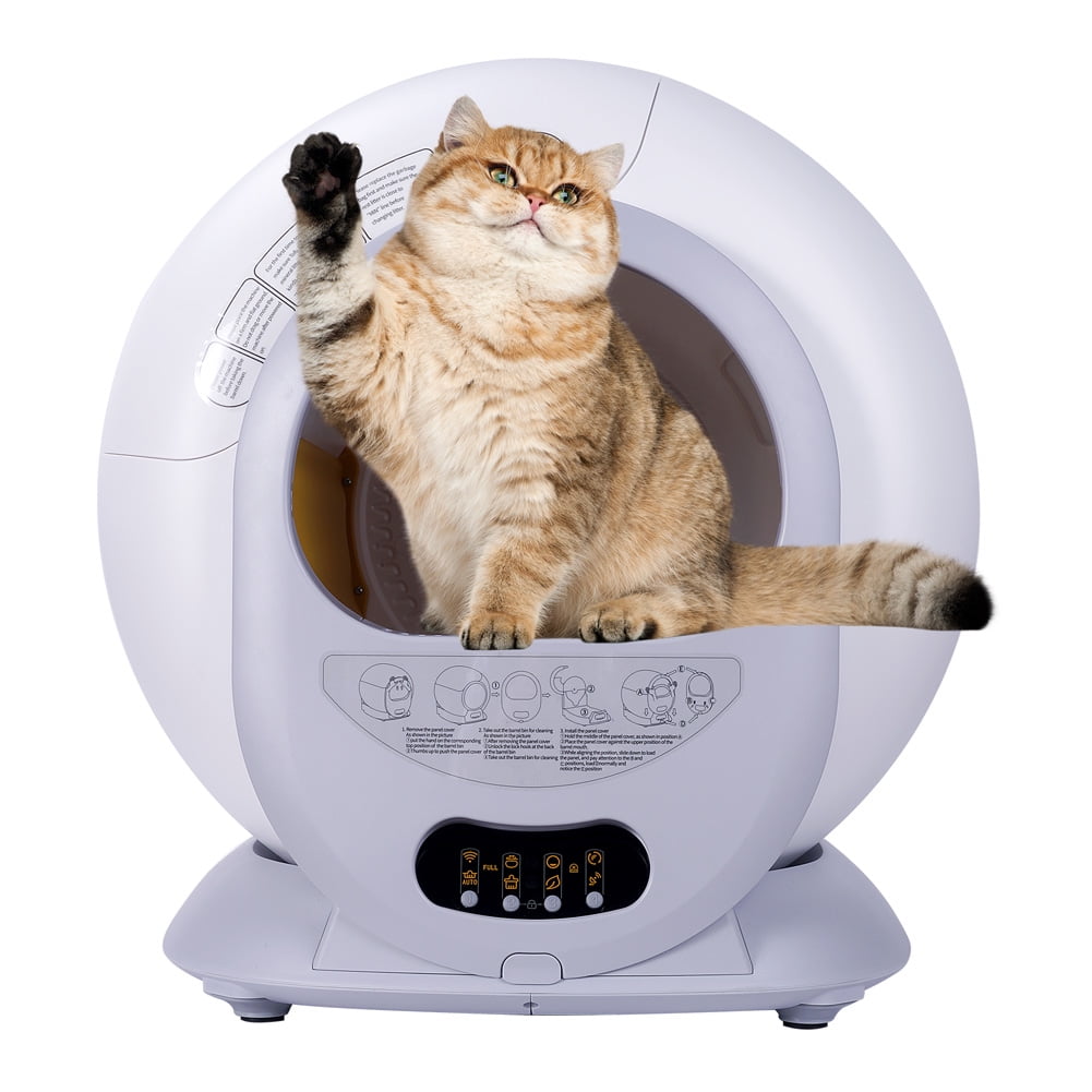 Huloretions Self Cleaning Cat Litter Box, Automatic Cat Litter Box, App