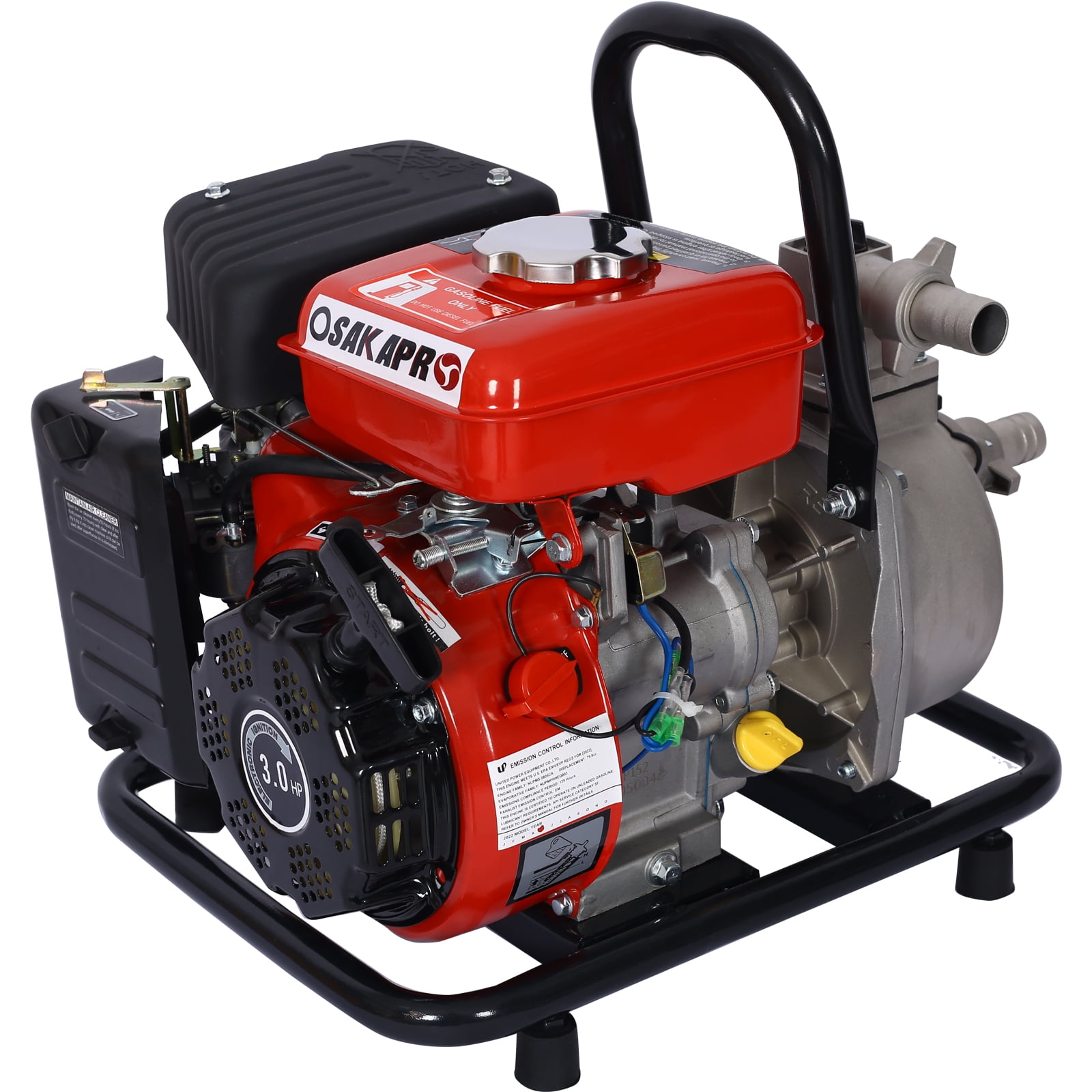 Huloretions Shallow Well Pump,Gas Powered Water Transfer Pump,Portable Petrol Well Pump For Garden Farm Irrigation,powerful 3HP 79.8cc 4-Stroke Engine 3 Horsepower Garden Pump