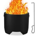 thumbnail image 1 of Huloretions Smokeless Fire Pit for Outdoor Wood Burning,32 Inch Portable Stainless Steel Camping Stove with Stand and Handle,Removable Ash Pan for Camping Garden Backyard, 1 of 8