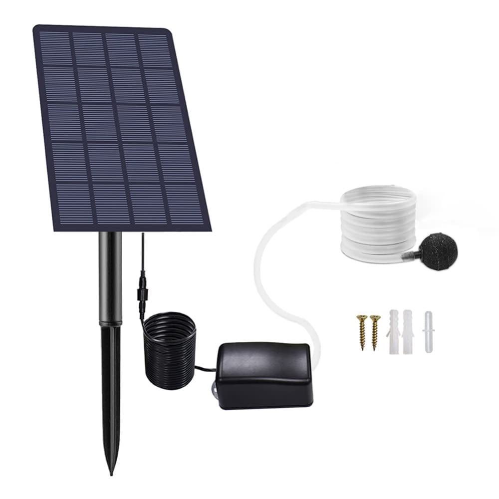 Huloretions Solar Air Pump for Pond Solar Aerator Solar Water Air Pump