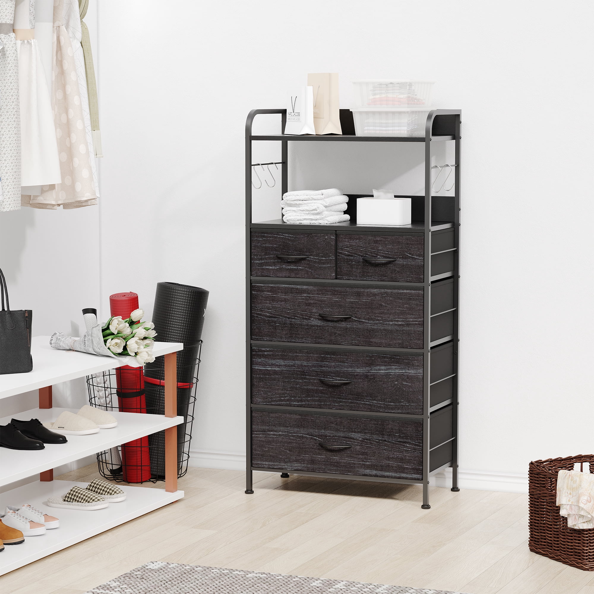 Huloretions Tall Dresser With Drawers,Dresser for Bedroom with 5 ...