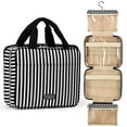 thumbnail image 1 of Huloretions Toiletry Bag,Travel Toiletry Hanging Bag Bags,Water-Resistant Makeup Cosmetic Bag with 4 Compartments & 1 Sturdy Hook Cosmetic Travel-Sized Container, Large Capacity for Women, 1 of 9