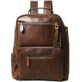 Hulsh Buffalo Leather Backpack for Men 16 Inch Vintage Leather