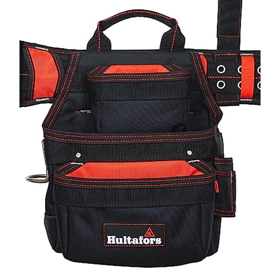 Hultafors Work Gear HT5617 Pro Framer's Combo Apron with Yoke Style Suspenders, Heavy Duty Ballistic Polyester Tool Belt, Gusst-Style Front Pockets, 2 Steel Hammer Loops, Steel Tap