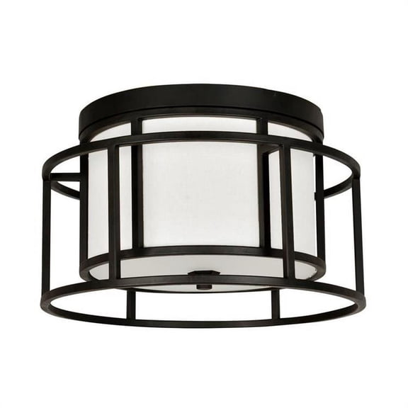 Hulton Two Light Flush Mount in Classic Style 15 inches Wide By 9.25 inches High Bailey Street Home 49-Bel-2320638