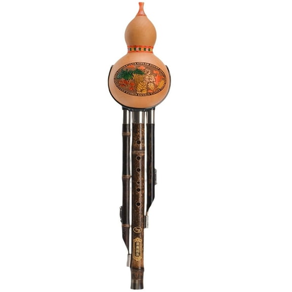 Hulusi Flute Durable Instrument, Adult Student Professional Playing Cucurbit Flute, Bright Tone, Easy to Play and Easy to Learn, Chinese Traditional Ethnic