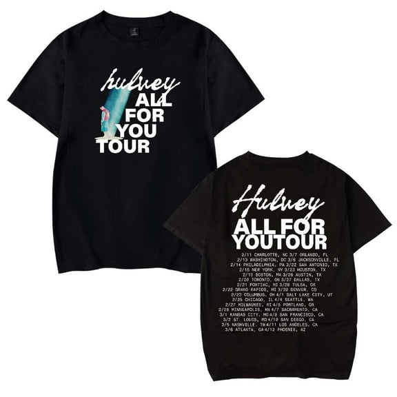 Hulvey All for You Tour 2025 Merch T-Shirt Women Men Casual Crewneck Short Sleeve Fashion Tee