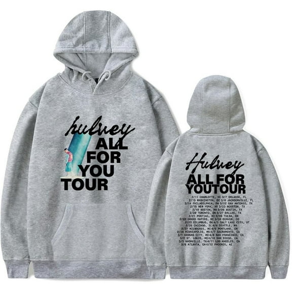Hulvey All for You Tour Merch Hoodie Pockets Drawstring Unisex Hooded Sweatshirt Fashion Clothing