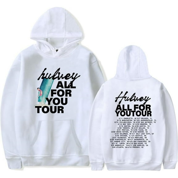 Hulvey All for You Tour Merch Hoodie Pockets Drawstring Unisex Hooded Sweatshirt Fashion Clothing