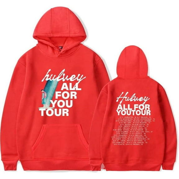 Hulvey All for You Tour Merch Hoodie Pockets Drawstring Unisex Hooded Sweatshirt Fashion Clothing