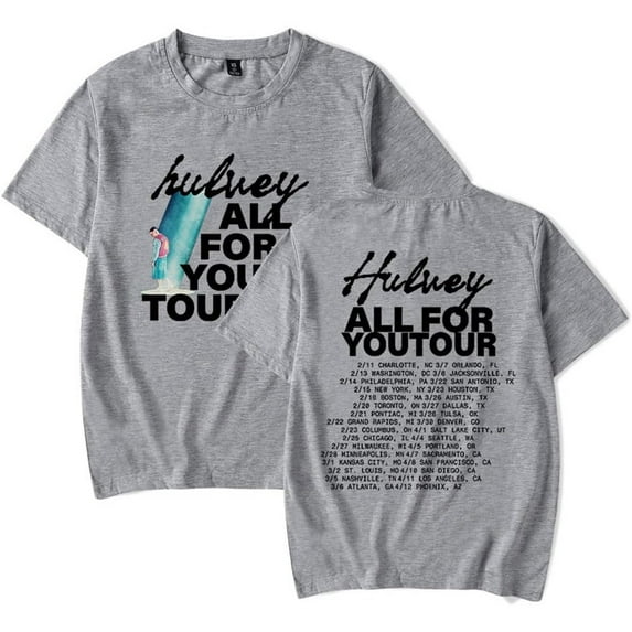 Hulvey All for You Tour Merch Short Sleeve T-shirt Unisex Fashion Crew Neck Top
