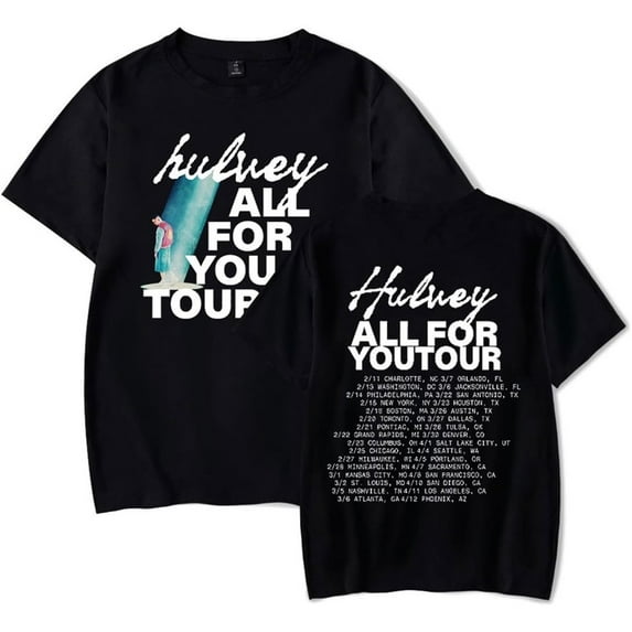 Hulvey All for You Tour Merch Short Sleeve T-shirt Unisex Fashion Crew Neck Top