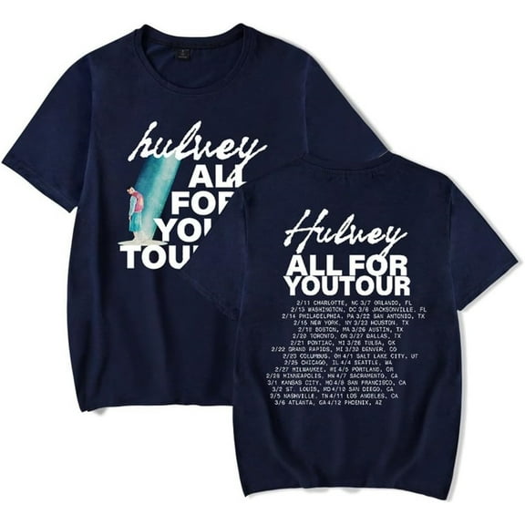 Hulvey All for You Tour Merch Short Sleeve T-shirt Unisex Fashion Crew Neck Top