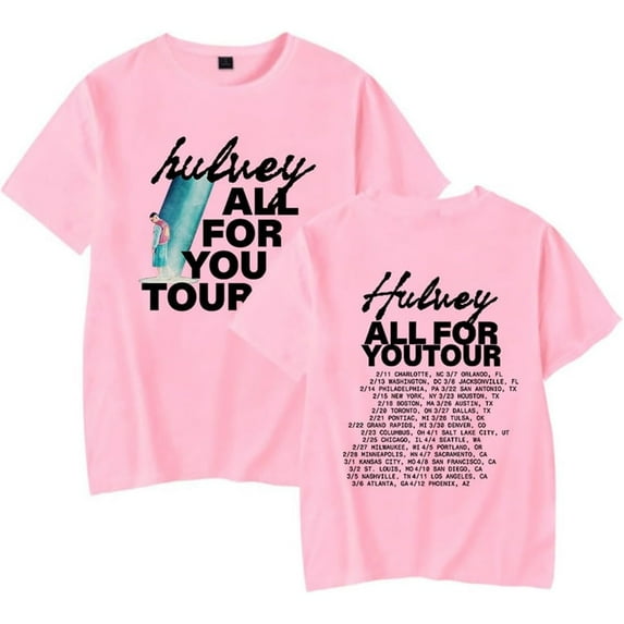Hulvey All for You Tour Merch Short Sleeve T-shirt Unisex Fashion Crew Neck Top