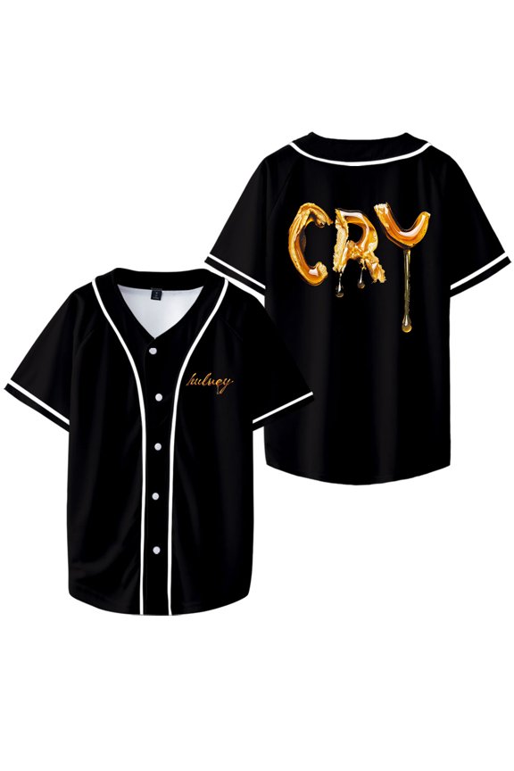Hulvey Baseball Jacket Honey Tear Heavyweight Merch Unisex Fashion Casual Short Sleeve Clothing