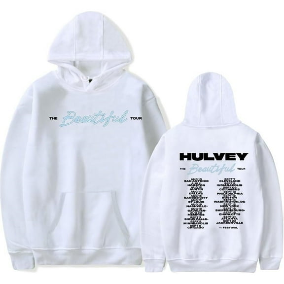 Hulvey Beautiful Tour Merch Hoodie Pockets Drawstring Unisex Hooded Sweatshirt Fashion Clothing